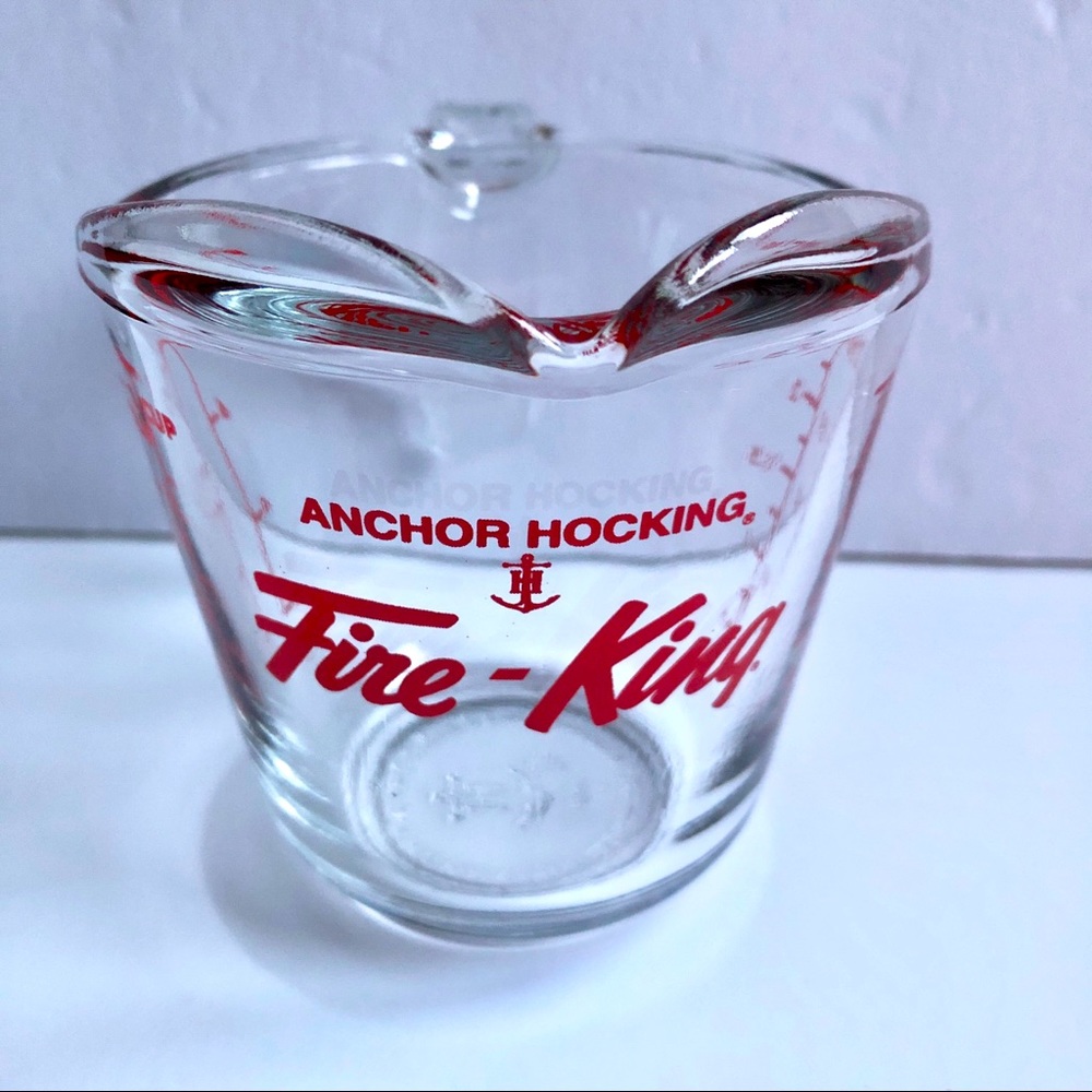 NEW ANCHOR HOCKING Measuring Cup Glass 1 Cup Fire King USA 8 oz #696